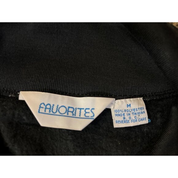 Vintage Favorites Fleece Pullover Womens M Used 80s Striped Shawl Collar - Picture 7 of 12